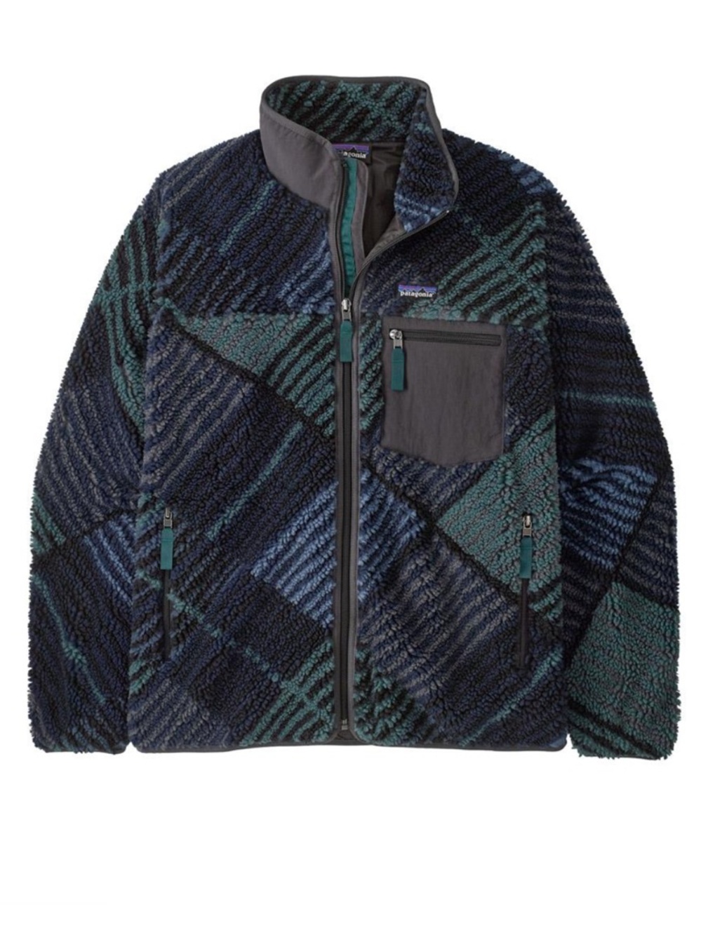 NEW Patagonia Men’s Classic Retro-X Jacket in Rainfall Quilt: Ink Black - Medium
